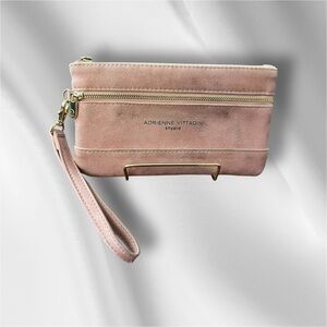 Adrienne Vittadini Blush Pink Wristlet Clutch (outside has stains as in pictures